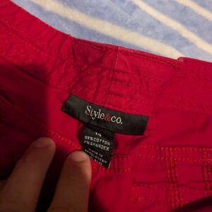 Style & Co Women's Red Pants